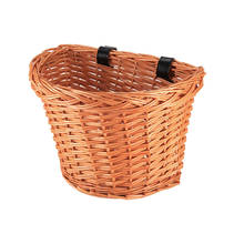 Wicker D-Shaped Bicycle Basket Portable Shopping Basket Mountain Bike Vegetable Basket Environmental Protection Front Basket 2024 - buy cheap
