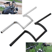 Black/Chrome Steel 22mm High Bar Pullback Motorcycle Handlebar For Harley Sportster Chopper Bobber Softail Dyna Cafe Racer 2024 - buy cheap