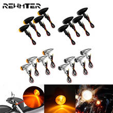 Intermitentes de bala para motocicleta, luces de lámpara intermitente de 12V, 4 Uds., para Harley Cruiser Chopper, Yamaha y Honda 2024 - compra barato