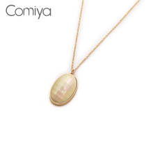 Comiya Fashion Long Links Chain Necklace Big Acrylic Pearl Pendants Statement Necklaces Koroean Jewelry Collare Collier Mujer 2024 - buy cheap