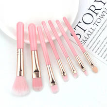 7PCS/Lot Professional Makeup Brushes Set Pink Foundation Eyebrow Eyeshadow Brush Cosmetic Beauty Tool Soft Pincel Maquiagem 2024 - buy cheap