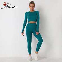 Hot Seamless Women Yoga Suit Sportswear Fitness Suit Sports Crop Top Push Up Leggings 2 Piece Sets Gym Clothes for Yoga 2021 2024 - buy cheap