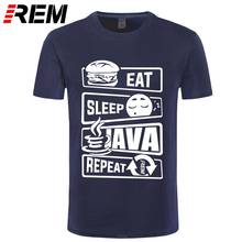 Camiseta con gráfico rojo motivacional para hombre, camisa personalizada, Eat Sleep Grind 2024 - compra barato