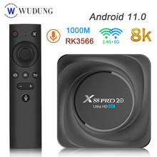 Smart x88 pro 20 caixa de tv android 11 8k 1000m duplo wifi 8gb ram 128gb 64gb 32gb rockchip rk3566 x88pro media player conjunto caixa superior 2024 - compre barato