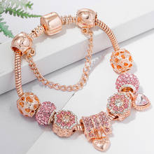 Pulseiras e braceletes com pingentes de cristal baopon, braceletes femininos dourados, joias para mulheres 2024 - compre barato