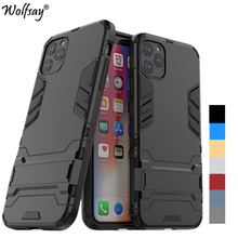 For Funda iphone 11 Pro Max Case i11 Pro Max Shockproof Hybrid Stand Silicone Armor Back Phone Case For iphone 11 Pro Max Cover 2024 - buy cheap