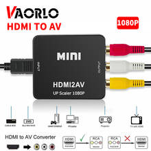 Vorlo-adaptador cvbs av hdmi, compatível com av, 1080p, hd, mini hdmi2av, conversor de vídeo pal, ntsc, para tv box, pc, projetor, dvd 2024 - compre barato
