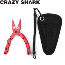 CrazyShark Mini Fishing Pliers  Aluminium Alloy Hook Remover Braid Line Cutting Tools Carp Fishing Scissors 115mm 2024 - buy cheap