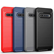 Carbon fiber Cover Phone Case For LG V60 ThinQ K50s Q70 Bumper Case Full Protection Phone Cover Shockproof Bumper 2024 - купить недорого