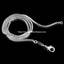 1.4mm Silver Plated Lobster Clasp Box Copper Chain 16 18 20 22 24 inch Pick Size For Jewelry Making DIY 2024 - buy cheap