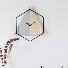 Modern Design Wall Clock Minimalism Art Silent Geometry Wooden Wall Clock Novelty Unique Orologio Da Parete Living Room DE50WC 2024 - buy cheap