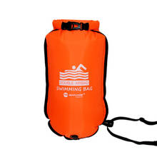 Boia de natação aberta inflável, 20l, bolsa de ar duplo com cinto para natação, esporte aquático, bolsa de segurança de armazenamento 2024 - compre barato