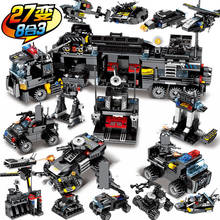 City Police SWAT Truck Ship Vehicle Black Eagle Special Team Command Car Helicopter Military Soldier Figure Building Blocks Toys 2024 - buy cheap