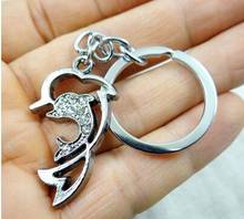 1Pcs wholesale Alloy key dolphin carving key chain car pendant Accessories key chain free shipping p48 2024 - buy cheap