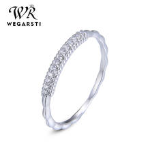 WEGARSTI AAA CZ Wedding Rings 925 Sterling Silver Rings For Women Stackable Anniversary Ring Eternity Band Silver Fine Jewelry 2024 - buy cheap