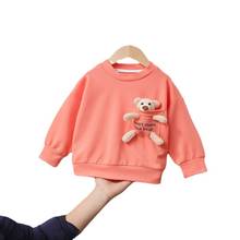 Sudadera de manga larga con estampado de oso para niño, ropa informal para niño y niña pequeña, abrigo de marca de dibujos animados, primavera de 2021 2024 - compra barato