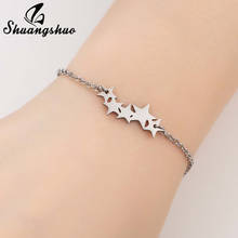 Shuangshuo Stainless Steel Constellation Star Bracelet Geometric Women Cuff Bangles Bangle Special Bitrthday Gifts pulseras 2024 - buy cheap