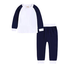 2021 New Style Tracksuit Set For Children Clothing Sets Baby Boy Girls Clothes Contrast Color Top+Pants Pajama Sports Body Suit 2024 - buy cheap