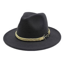 2019 2019 Unisex Men Women Fashion Fedora Hat Vintage Trilby Hat Wide Brim Hat Adult Hat Size 56-58CM 2024 - buy cheap