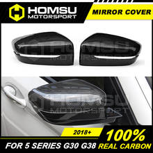Lhd espelho capa para 5 série 7 g30 530 525 g11 g12 espelho retrovisor capa 2017 2018 2019 g30 estilo do carro peças de carbono 2024 - compre barato