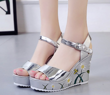 Fashion Women Platform Wedge Summer Sandals Shoes Ladies Buckle Strap Hemp Sexy Party High Heels Sandals Shoes 2024 - buy cheap