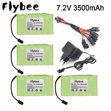 Batería recargable de 7,2 v y 3500mAh con cargador de 7,2 v para coches teledirigidos, Robots, camiones, tanques, barcos, armas, 7,2 v, NiMH, AA, 3000mah 2024 - compra barato