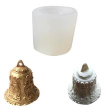 Molde de silicone para decoração de natal, sinos e velas para confecção de aroma, mousse, confeitaria, ferramentas diy 2024 - compre barato