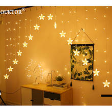 Led Star Curtain Lights Romantic Fairy Garland Lights String Lights For Home Christmas Wedding Party Holiday Decorative Outdoor 2024 - buy cheap