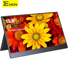 Eviciv-Monitor portátil de 15,6 pulgadas, pantalla de Panel IPS, Full HD, 1920x1080, Mini HDMI, USB C, para Raspberry Pi 3, 4b, portátil, pantalla externa 2024 - compra barato