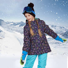2019 Winter Girl Ski Set Outdoor Sports Snowboard Jacet Waterproof Children Snow Skiing Suit Warm Windproof Hooded Overalls 2024 - buy cheap