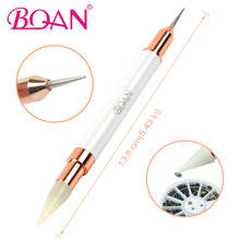 BQAN 1 Pc Dual-end Nail Art Wax Dotting Pen Nail Rhinestones Picker Pencil Pen Beads Picker Wax Pen Manicure Art Brush Tool 2024 - buy cheap