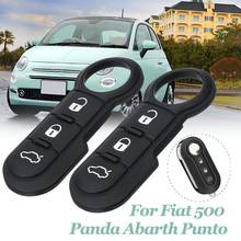 2 PCS Fob Key Remote 3 Button Black Rubber Button Pad For Fiat 500 Panda Abarth Punto 2024 - buy cheap