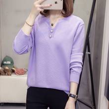 Purple Loose Knitted Pullover Woman Blouses Winter Women'S Sweaters Clothing Latest 2022 Spring Autumn Korean Female A6216 2024 - buy cheap