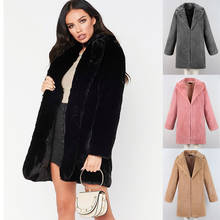 LANSHIFEI F0006 Lady Top Luxurious Faux Fur Coat Fluffy Fur Warm Long Sleeve Fur Outerwear Winter Long Faux Rabbit Fur Parka 2024 - buy cheap