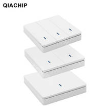 QIACHIP 1/2/3 Button 433Mhz smart push Wireless Switch Light RF Remote Control 110V 220V Receiver RF Wall Panel Ceiling Lamp 2024 - купить недорого