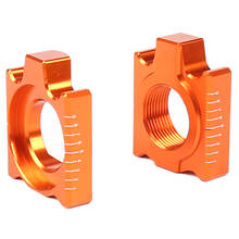 Rear Chain Adjuster Axle Blocks For Ktm Sx Sxf Xc Xcf Exc Excf Xcw Xcfw 85 125 150 200 250 300 350 400 450 500 525 530 2024 - buy cheap