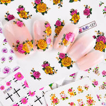 55Pcs 3D Colorful Beauty Nail Art Stickers Nails Flower Decals Creative Adhesive Set DIY Nail Art Decoration Manicure TRBJC55 2024 - buy cheap
