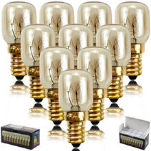 10PCS 25W 300 degree high temperature bulb Oven bulb microwave bulb salt crystal bulb E14 Screw Cap Pygmy Lamp Salt crystal lamp 2024 - купить недорого