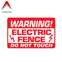 Aliauto Warning Car Sticker Funny WARNING ELECTRIC FENCE DO NOT TOUCH Decal Accessories PVC for Toyota Corolla Kia,18cm*11cm 2024 - buy cheap