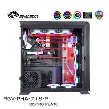 BYKSKI-Kit de bloques de canal de tablero acrílico, solución para PHANTEKS 719LTG, kit de carcasa de ordenador para CPU/GPU, soporte de bomba DDC 2024 - compra barato