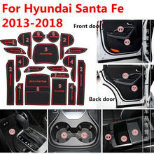 3D Rubber Mat Door Slot Pad Car Interir Anti Slip Mat For Hyundai Santa Fe 2013-2018 DM Maxcruz Grand SantaFe ix45 Accessories 2024 - buy cheap