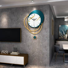 Новые Современные Простые часы настенные часы гостиная Мода украшение для дома часы светильник Роскошные креативные настенные часы 2024 - купить недорого