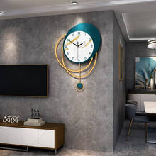 New modern simple clock wall clock living room fashion home decoration clock European light luxury creative wall clock 2024 - buy cheap