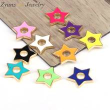 10PCS, Metal Enamel Star Charm Spacer Beads Connector Beads for Jewelry Making DIY Bracelet Necklace Earrings 2024 - buy cheap
