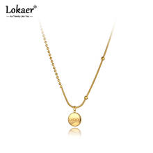Lokaer, оригинальный дизайн, модный счастливый кулон, ожерелье для женщин, титан, нержавеющая сталь, Богемия, вечерние, ожерелье N20138 2024 - купить недорого