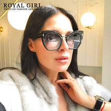 ROYAL GIRL Fashion Cat Eye Sunglasses Women Classic Brand Designer Female Gradient Flat Panel Lens Big Unisex Sun Glasses ss191 2024 - buy cheap