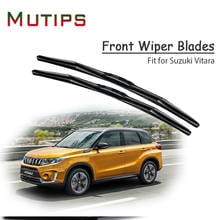 1Set Rubber Car Front Wiper Blade Kit For Suzuki Vitara 2018 2017 2016 2015 Windscreen Insert Strip Original replace Accessories 2024 - buy cheap