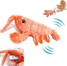 Electric Simulation Jumping Lobster USB Rechargeable Dog Cat Plush Toy Pet Toy Puppy Cat Squeak Toy Chew Toys 1PC 2024 - buy cheap