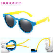 DOHOHDO Kids Sunglasses Children Round Polarized TR90 Sun Glasses Girls Boys Colorful Silicone Baby Gafas UV400 Oculos De Sol 2024 - buy cheap