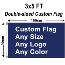 Double-Sided Custom Flag Banner Any Logo Color Sports Fans Advertising Decoration Two-Sided Custom Flag 3x5ft 2024 - buy cheap